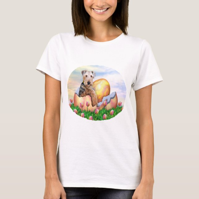 Camiseta Airedale Terrier Easter Surprise (Anverso)
