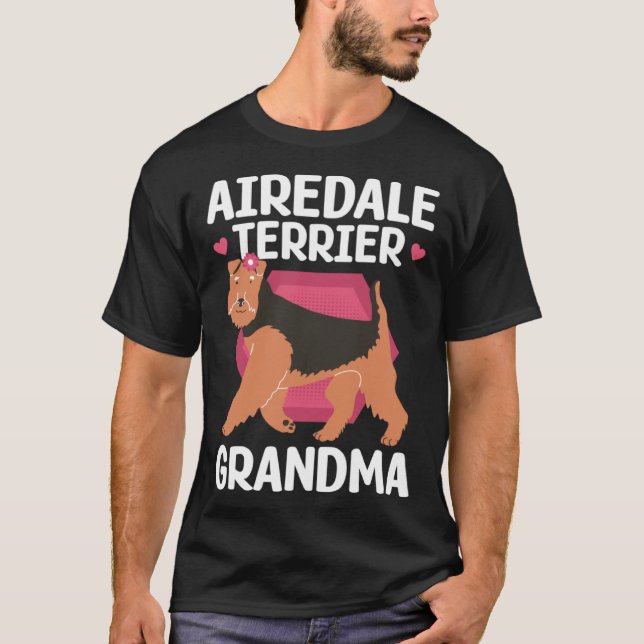 Camiseta Airedale Terrier Grandma Dog Owner Airedale Terrie (Anverso)