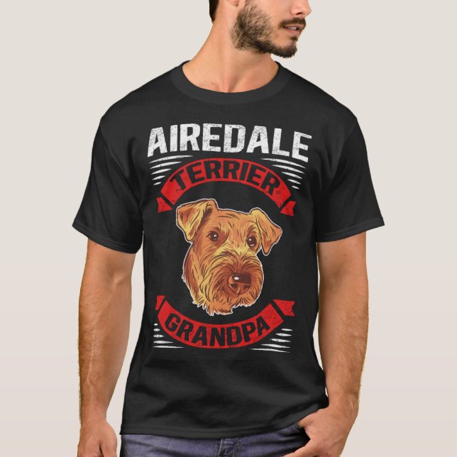 Camiseta Airedale Terrier Grandpa Dog Owner Airedale Terrie (Anverso)