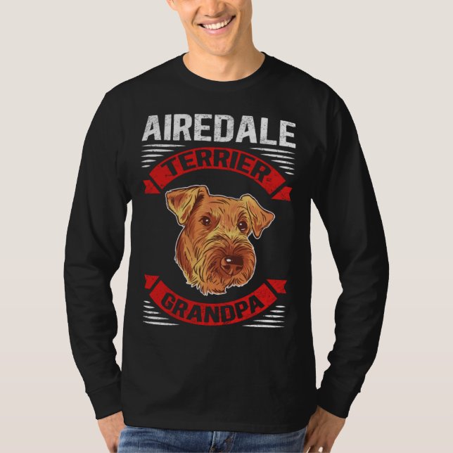 Camiseta Airedale Terrier Grandpa Dog Owner Airedale Terrie (Anverso)