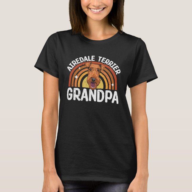 Camiseta Airedale Terrier Grandpa Dog Owner Airedale Terrie (Anverso)