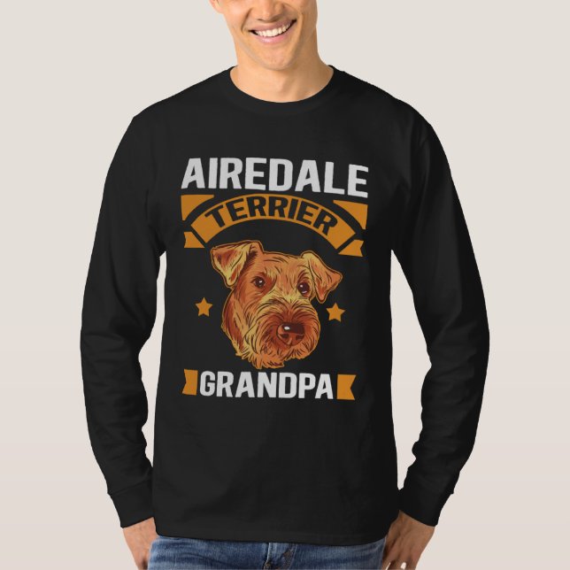 Camiseta Airedale Terrier Grandpa Dog Owner Airedale Terrie (Anverso)