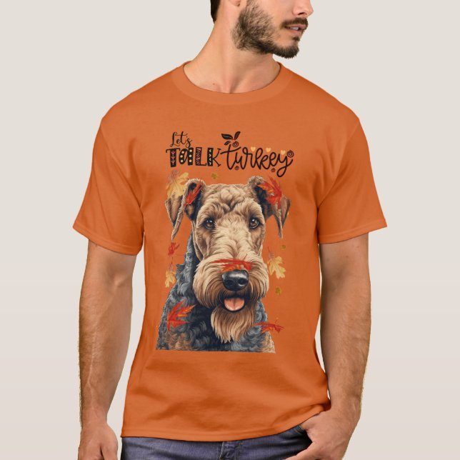 Camiseta Airedale Terrier hablemos de amante de los perros  (Anverso)