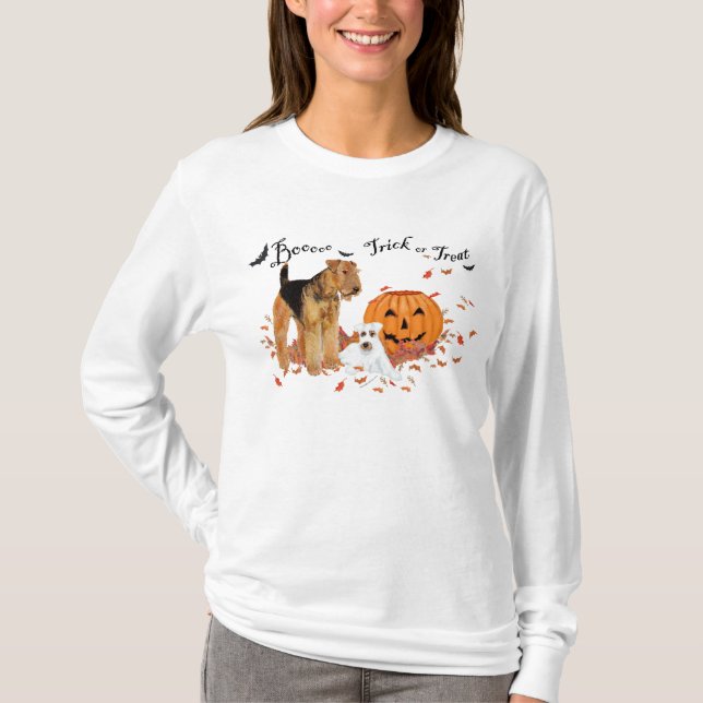 Camiseta Airedale Terrier Halloween (Anverso)