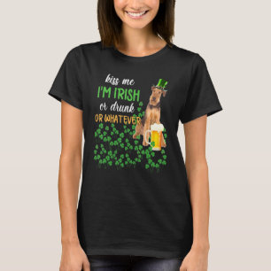 Camiseta Airedale Terrier Me Besa Soy Irlandés, Borracho O