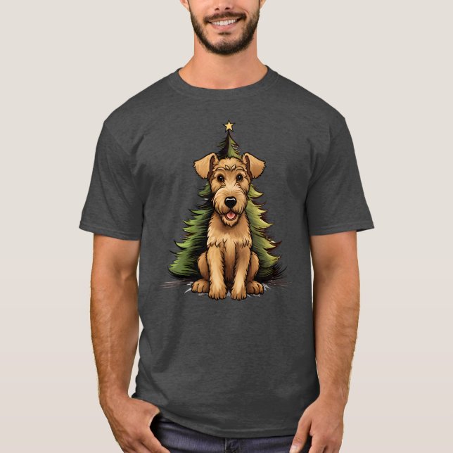 Camiseta Airedale Terrier Navidades Perro Cute Airedale (Anverso)