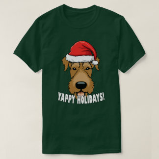 Camiseta Airedale Terrier Navidades Perro Lover Puppy Santa