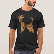 Airedale Terrier Perro de Dibujos Animados Bonito 