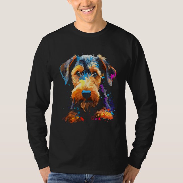 Camiseta Airedale Terrier Puppy Mejor Perro Caminar Mascota (Anverso)