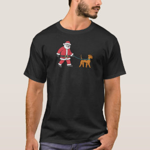 Camiseta Airedale Terrier Santa Claus Funny Dog Navidades R