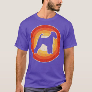 Camiseta Airedale Terrier Sunset Retro para los hombres muj