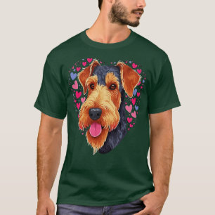 Camiseta Airedale Terrier Valentine Day
