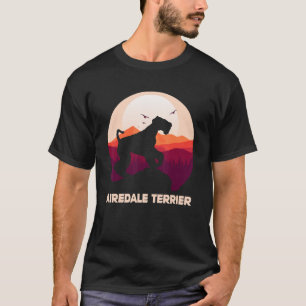 Camiseta Airedale Terrier y Moon Halloween