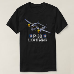 Camiseta Airpla de combate Lightning P-38 para la Segunda G