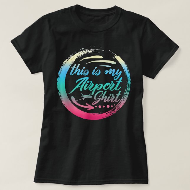 Camiseta Airplane Lover Traveler Airport Vacation Out Of To (Diseño del anverso)