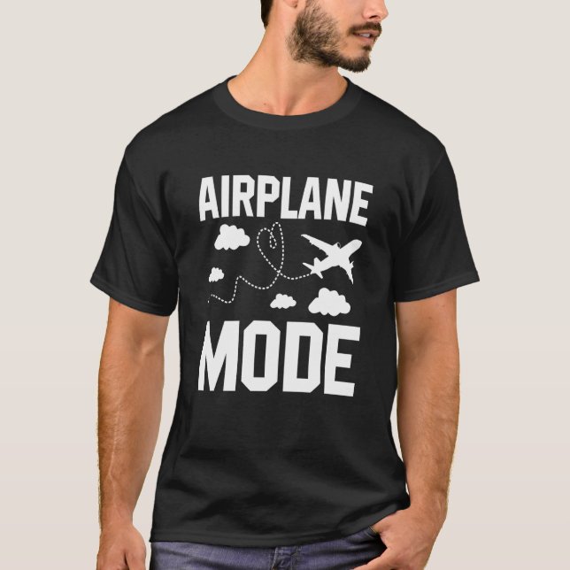 Camiseta Airplane Mode Pilot Airplane Plane Aviation  15 (Anverso)