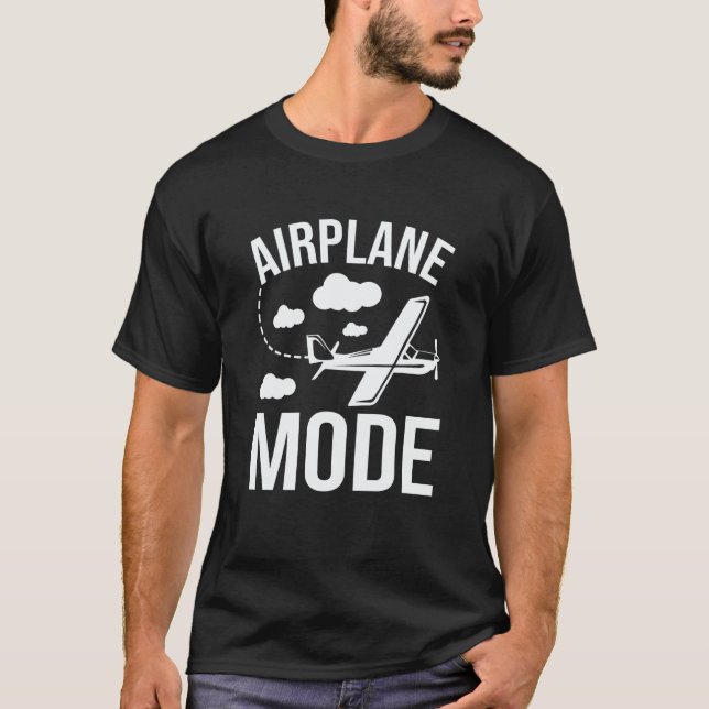Camiseta Airplane Mode Pilot Airplane Plane Aviation  33 (Anverso)