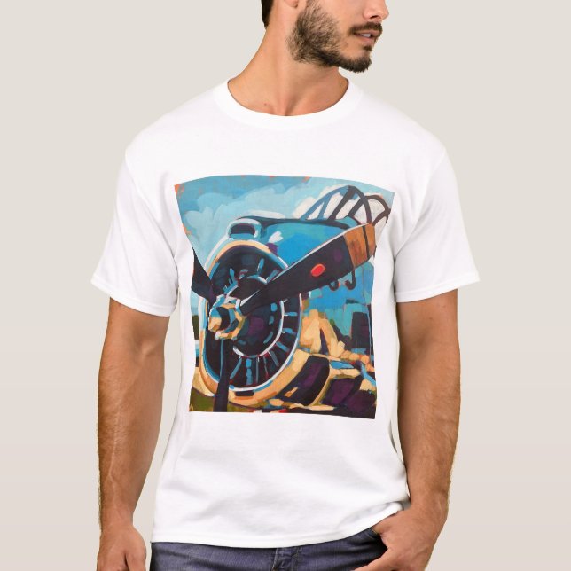 Camiseta Airplane Painting - Gift for Aviation Enthusiasts (Anverso)