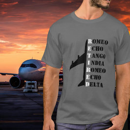 Camiseta Airplane Retired Nato Phonetic Alphabet Aviation