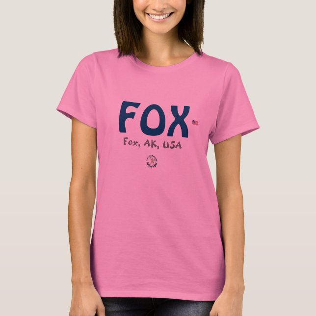 Camiseta AirportFun, rosa del ZORRO de la bandera (Anverso)
