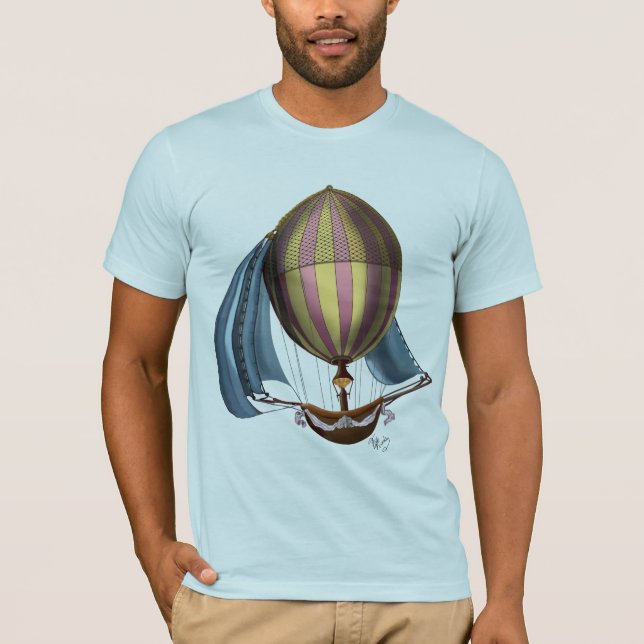 Camiseta AirShip con velas azules (Anverso)