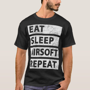 Camiseta Airsoft Funny Eat Sleep Airsoft