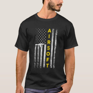 Camiseta Airsoft Gun Patriotic Airsoft Bandera de Estados U