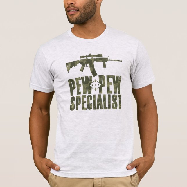 Camiseta Airsoft/Paintball Especializado en Pew Pew (Anverso)
