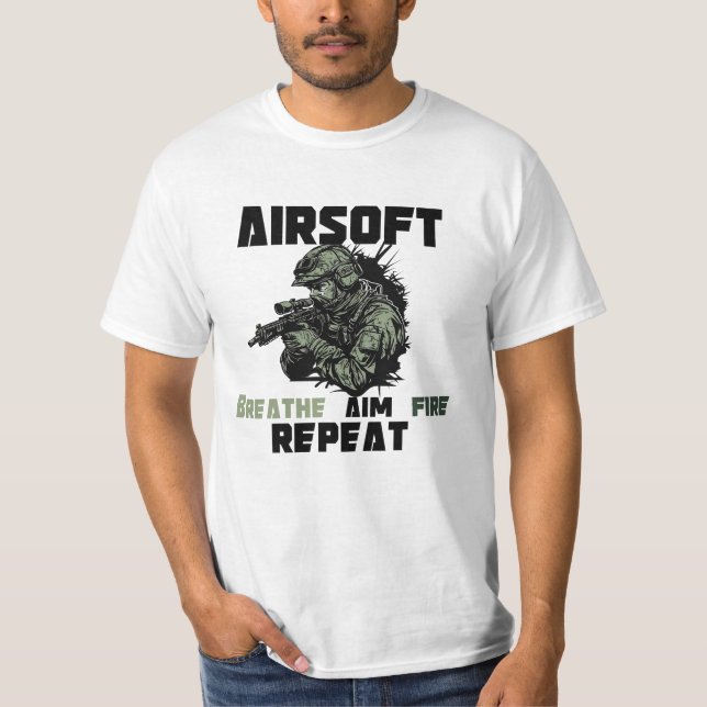 Camiseta Airsoft, Respiración del Incendio del Objetivo (Anverso)