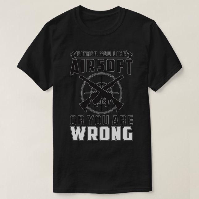 Camiseta Airsoft Softair Gotcha Gun Paintball Team Regalo 1 (Diseño del anverso)