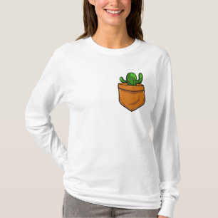 Camiseta Ajardinada Pocket Cactus Suculant Plants Garden Ga