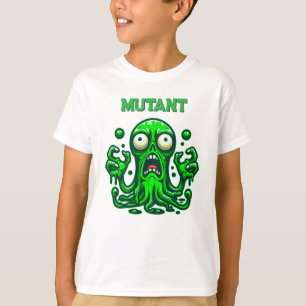 Camiseta Ajedaño espantoso Zombie - Monstruo verde neón