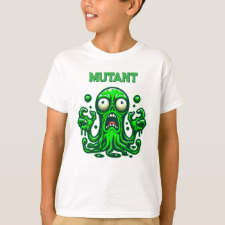 Camiseta Ajedaño espantoso Zombie - Monstruo verde neón