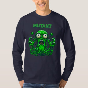 Camiseta Ajedaño espantoso Zombie - Monstruo verde neón
