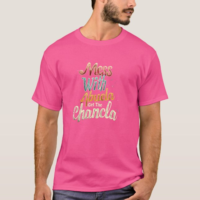 Camiseta Ajedrez con Abuela Obtén La Abuela Chancla Mexican (Anverso)