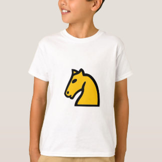 Camiseta ajedrez de caballero dorado