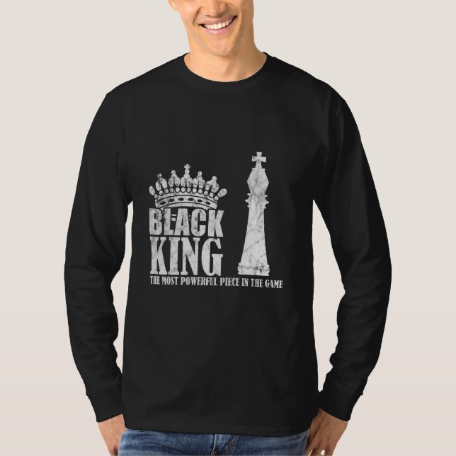 Camiseta Ajedrez de piezas más potente de Black King (Anverso)