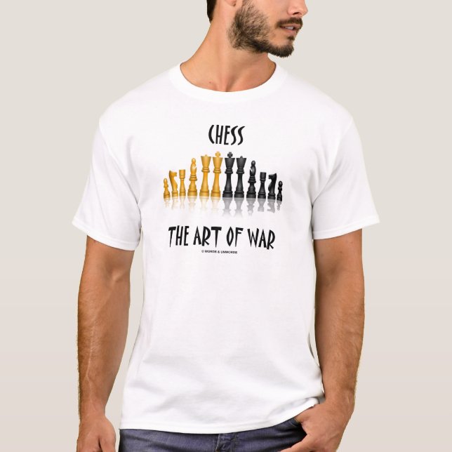 Camiseta Ajedrez el arte de la guerra (fuente de Matisse) (Anverso)