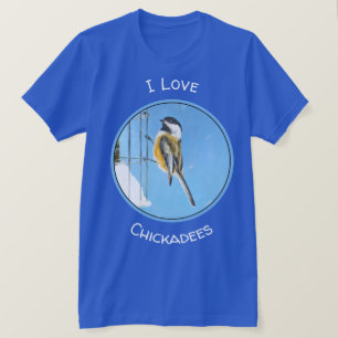 Camiseta Ajedrez en pintura de alimentador - Arte de pájaro