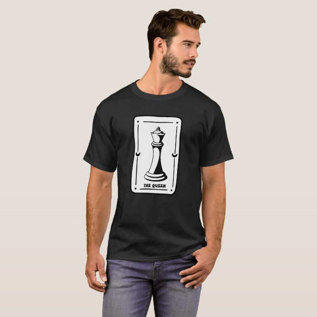 Camiseta Ajedrez estilo carta retro tarot (Anverso completo)
