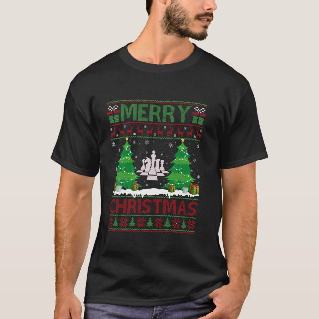 Camiseta Ajedrez Feo Xm: Árbol de Navidad fea más dulce (Anverso)