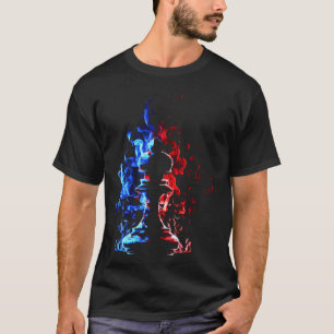 Camiseta Ajedrez Flames Piece De Ajedrez Rook Jugador Retro
