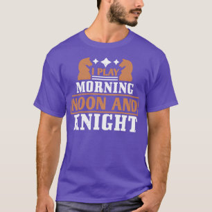 Camiseta Ajedrez juego mañana mediodía y caballero