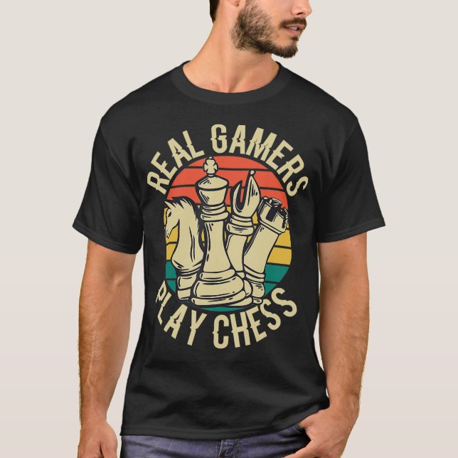 Camiseta Ajedrez Jugadores Reales Juegan al Ajedrez (Anverso)