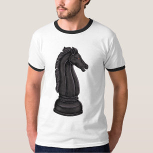 Camiseta Ajedrez negro vintage