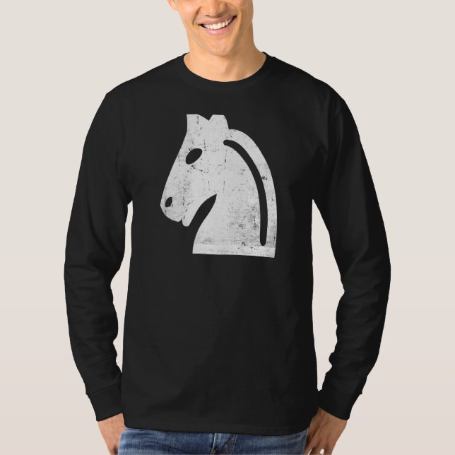 Camiseta Ajedrez Piezas de Ajedrez Blanco Ajedrez Knight Aj (Anverso)