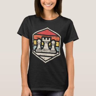 Camiseta Ajedrez Retro Badge Chess Rook 80