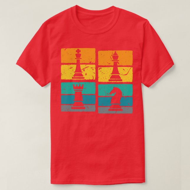 Camiseta Ajedrez Retro Sunset (Diseño del anverso)