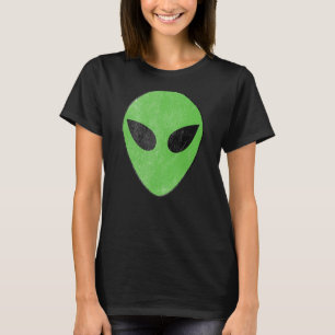 Camiseta Ajena verde clásica cabeza OVNI Martian ExtraTerre