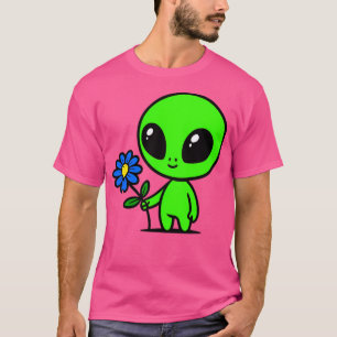 Camiseta Ajena Verde Y Flor